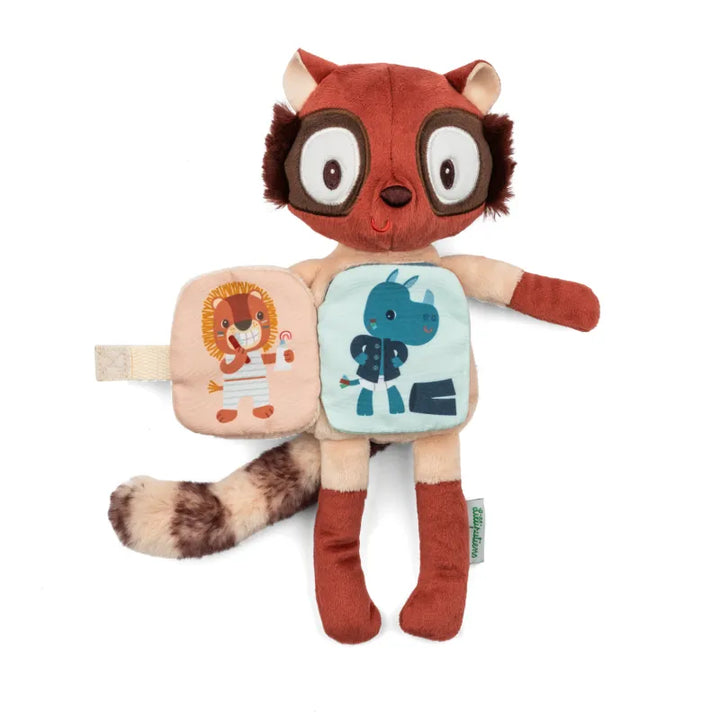 Libro de tela y peluche fosforescente Elvis el lémur Nuevo