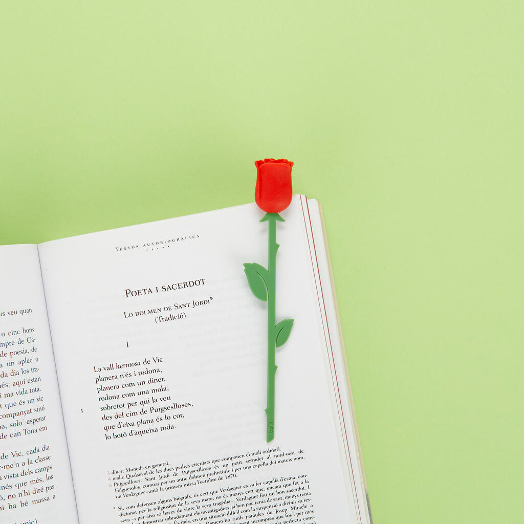 Marcapáginas Rosa Sant Jordi