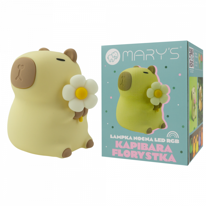 Lámpara de noche LED RGB Capybara florista RGB