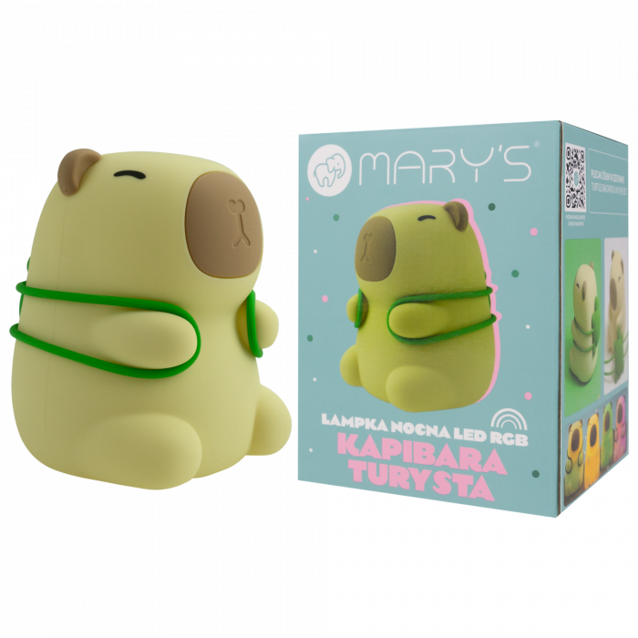 Lámpara de noche LED RGB Capybara turista RGB
