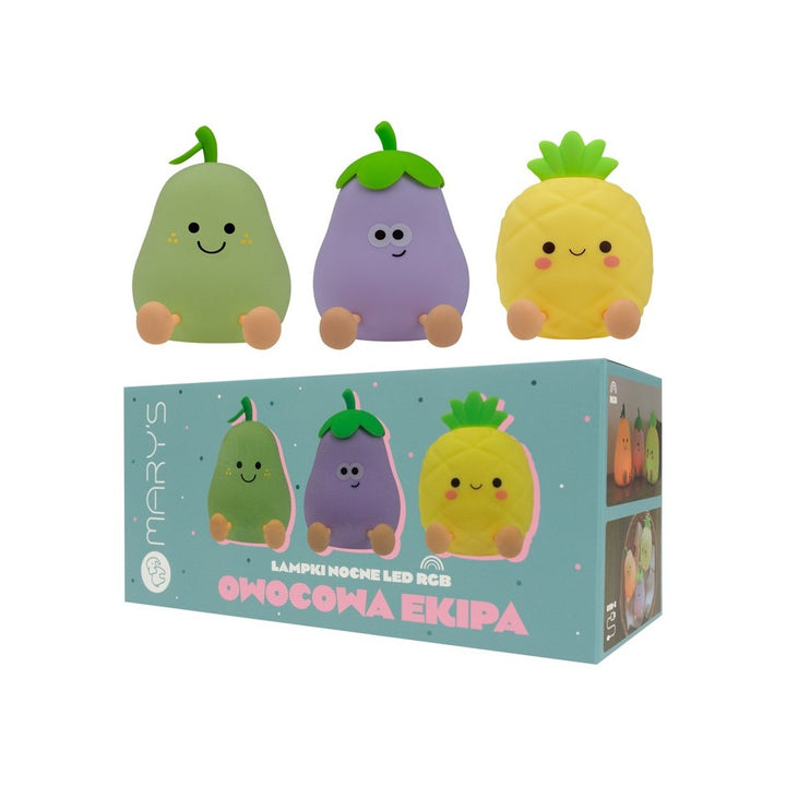 Lámpara de noche LED RGB set de frutas