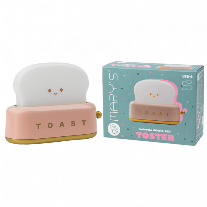 Lámpara de noche LED tostadora rosa