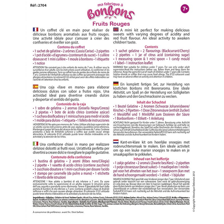 Mini Fabrica de chuches de frutos rojos