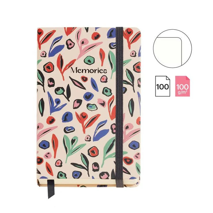 Cuaderno 90X140 liso Logbook Bloom - Leaves in the wind