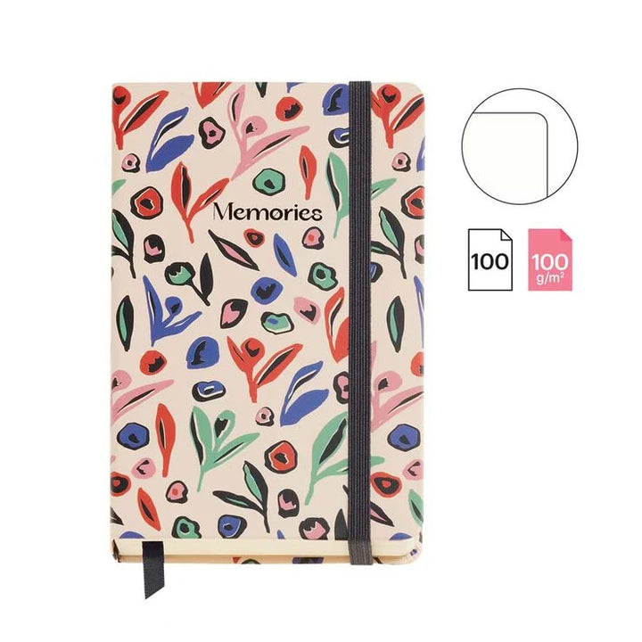 Cuaderno 90X140 liso Logbook Bloom - Leaves in the wind
