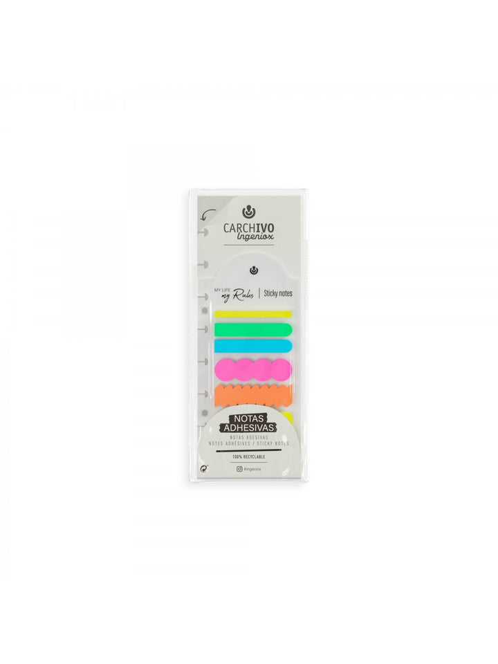 Notas Adhesivas Ingeniox Irregular Colores Neon