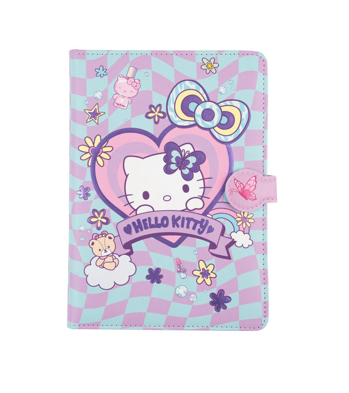 Cuaderno espiral B5 100 hojas cuadrícula Hello Kitty - Colorful