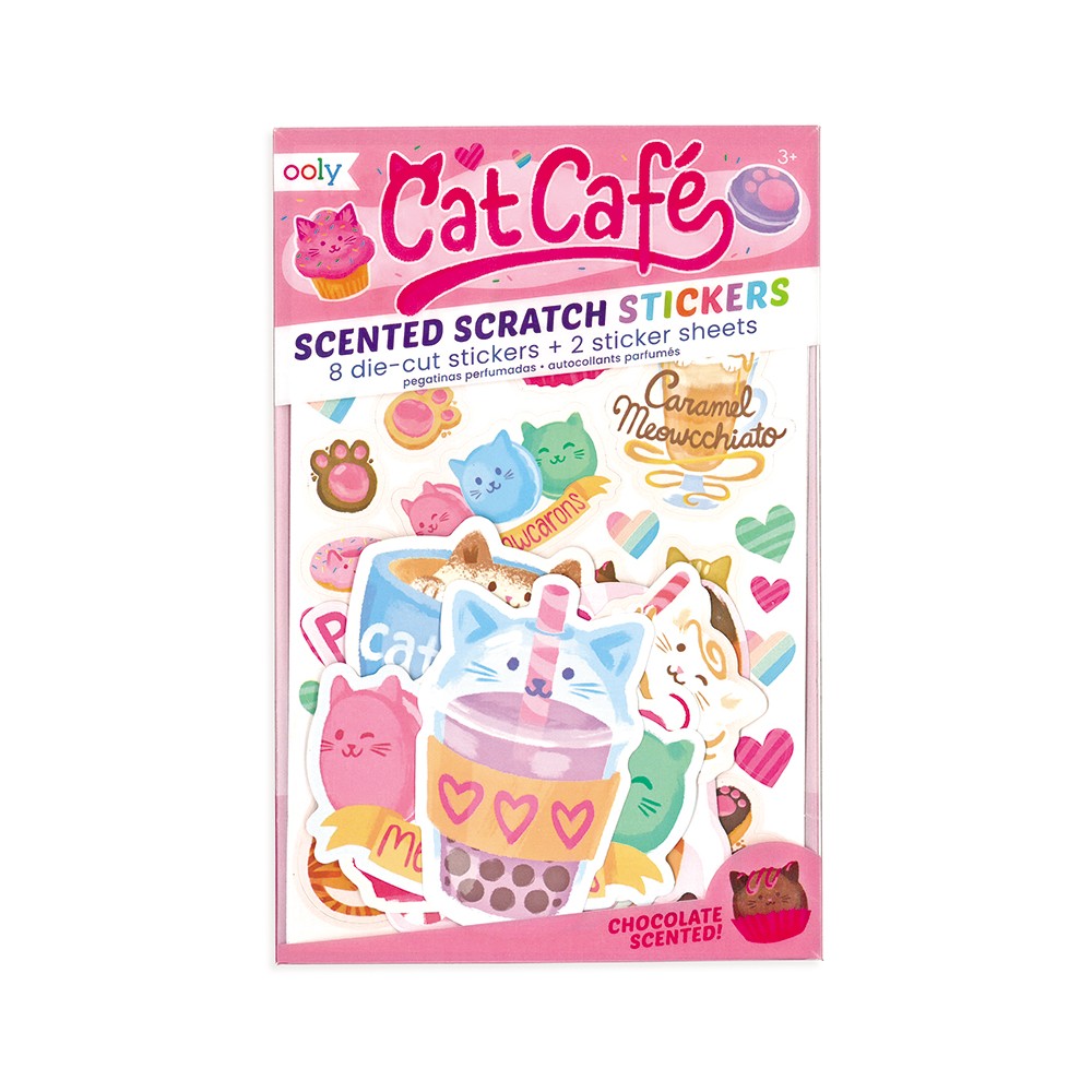 Pegatinas con aroma - Cat Café - Scented Scratch Stickers
