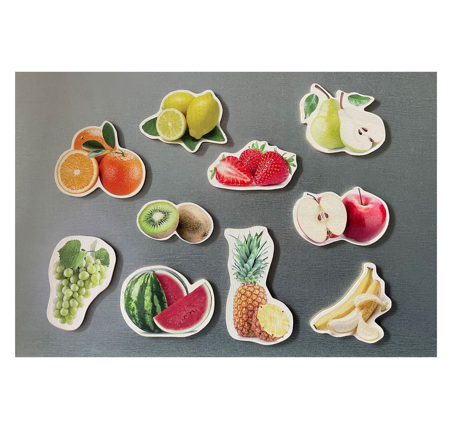 Piezas magnéticas de bambú de las frutas