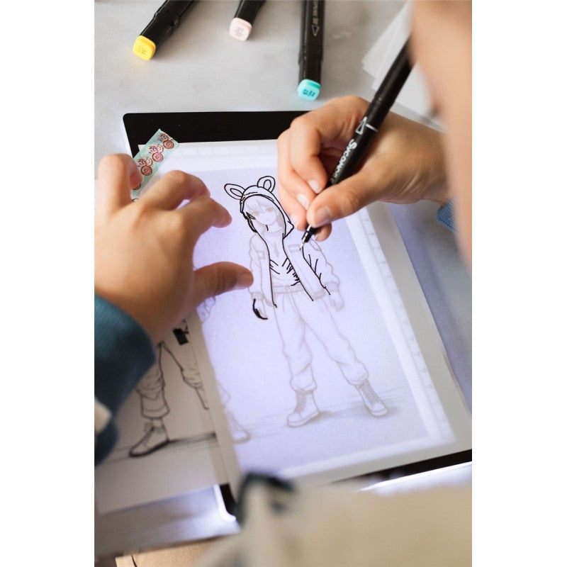 Manga - Tableta de luz LED recargable XL - Crea tus personajes de manga