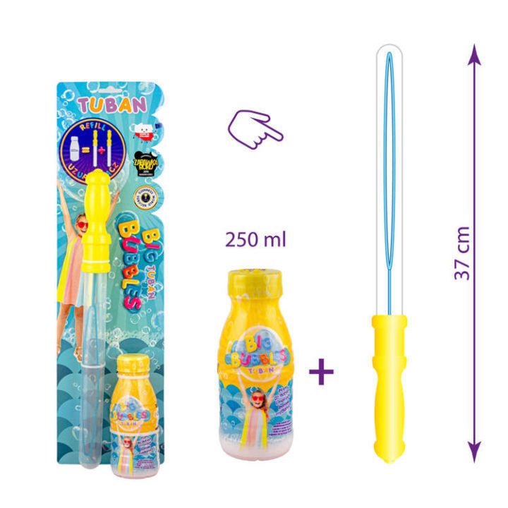 Kit Bubbles espada burbuja y 250 ml líquido doble recarga