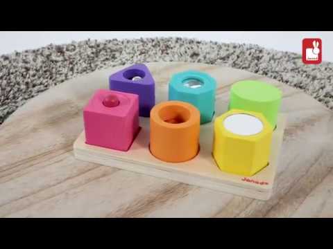 Puzzle con 6 figuras sensoriales I wood