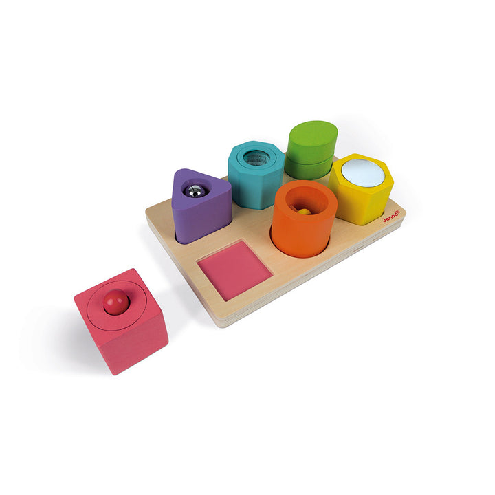 Puzzle con 6 figuras sensoriales I wood