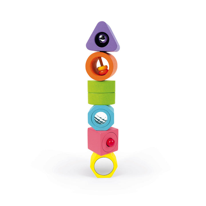 Puzzle con 6 figuras sensoriales I wood