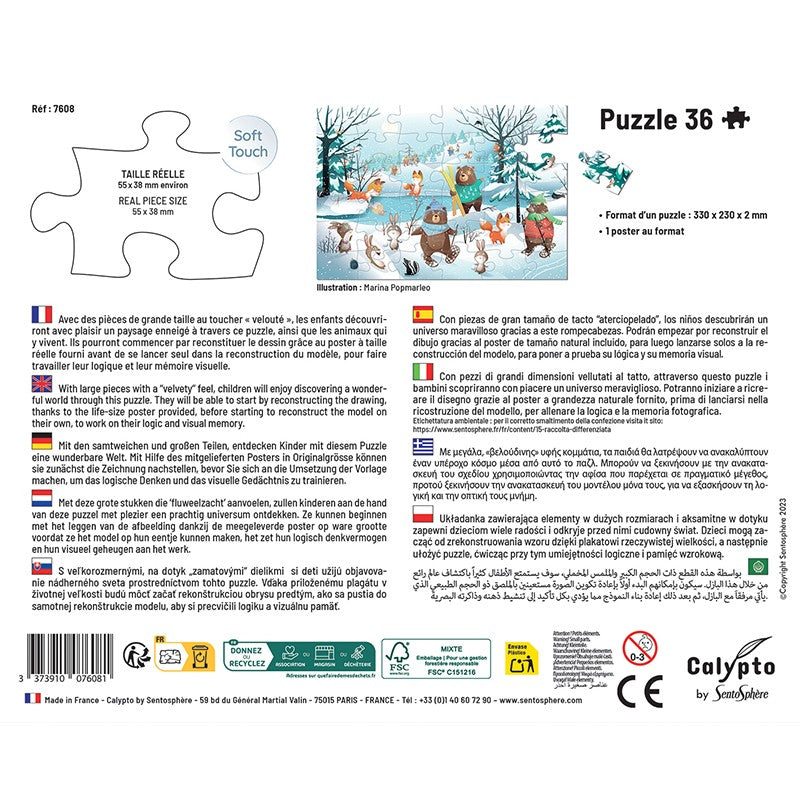 Puzzle 36 pc En la Nieve