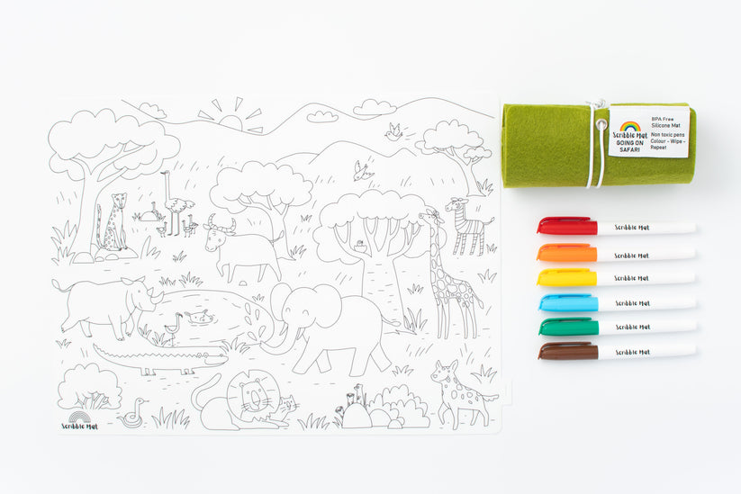 Scribble Mat "De Safari"