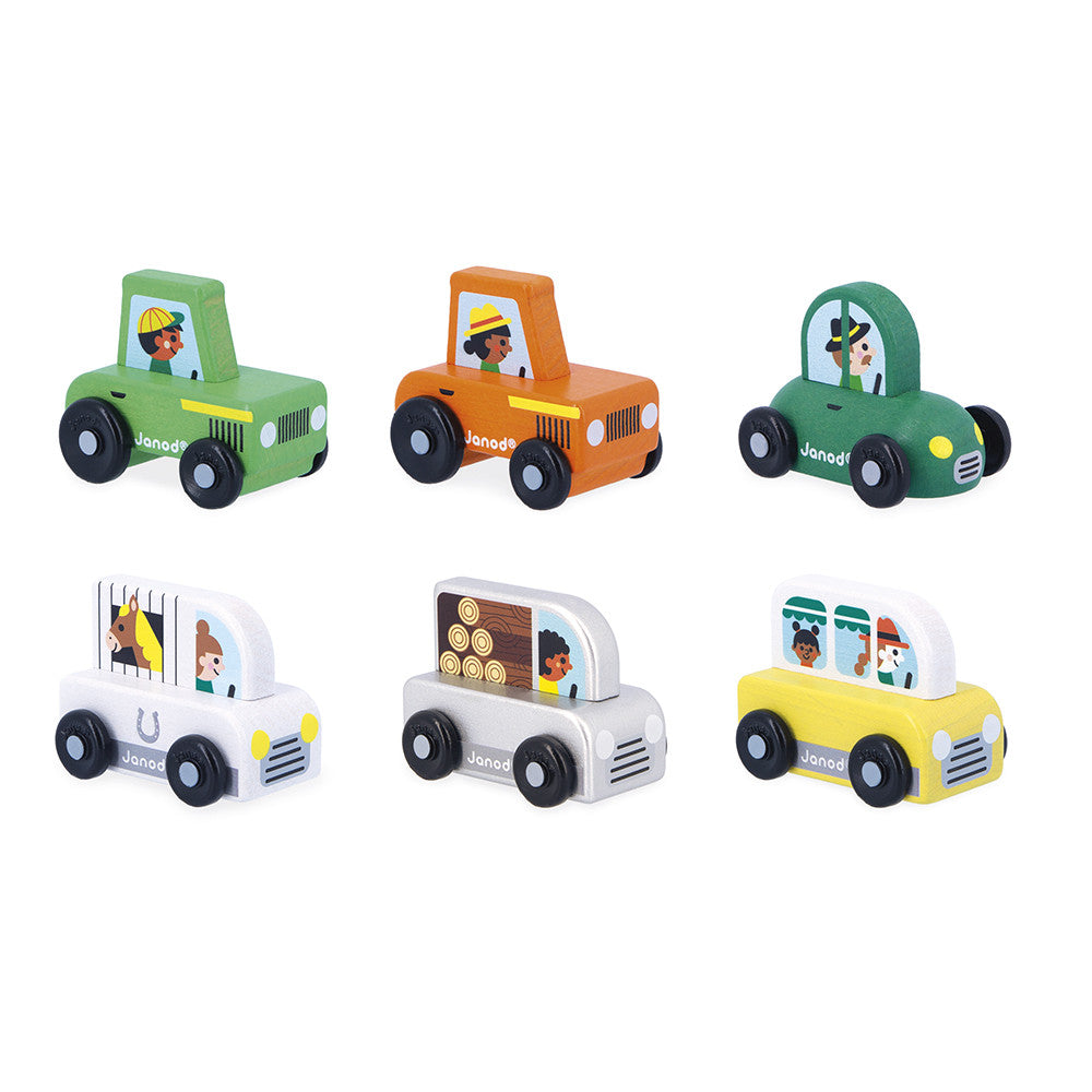 Tractor de madera Campiña Red - Cross Roads