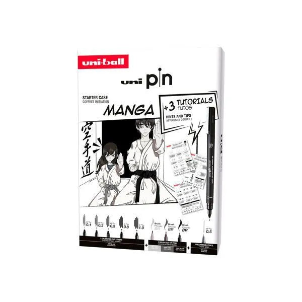 Set iniciación rotuladores Uniball Pin Manga Starter Kit n. 1