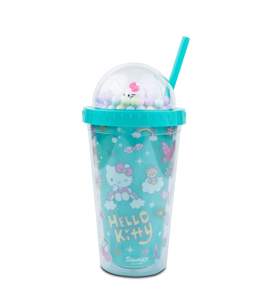 Vaso 450 ml con pajita Hello Kitty - Mint