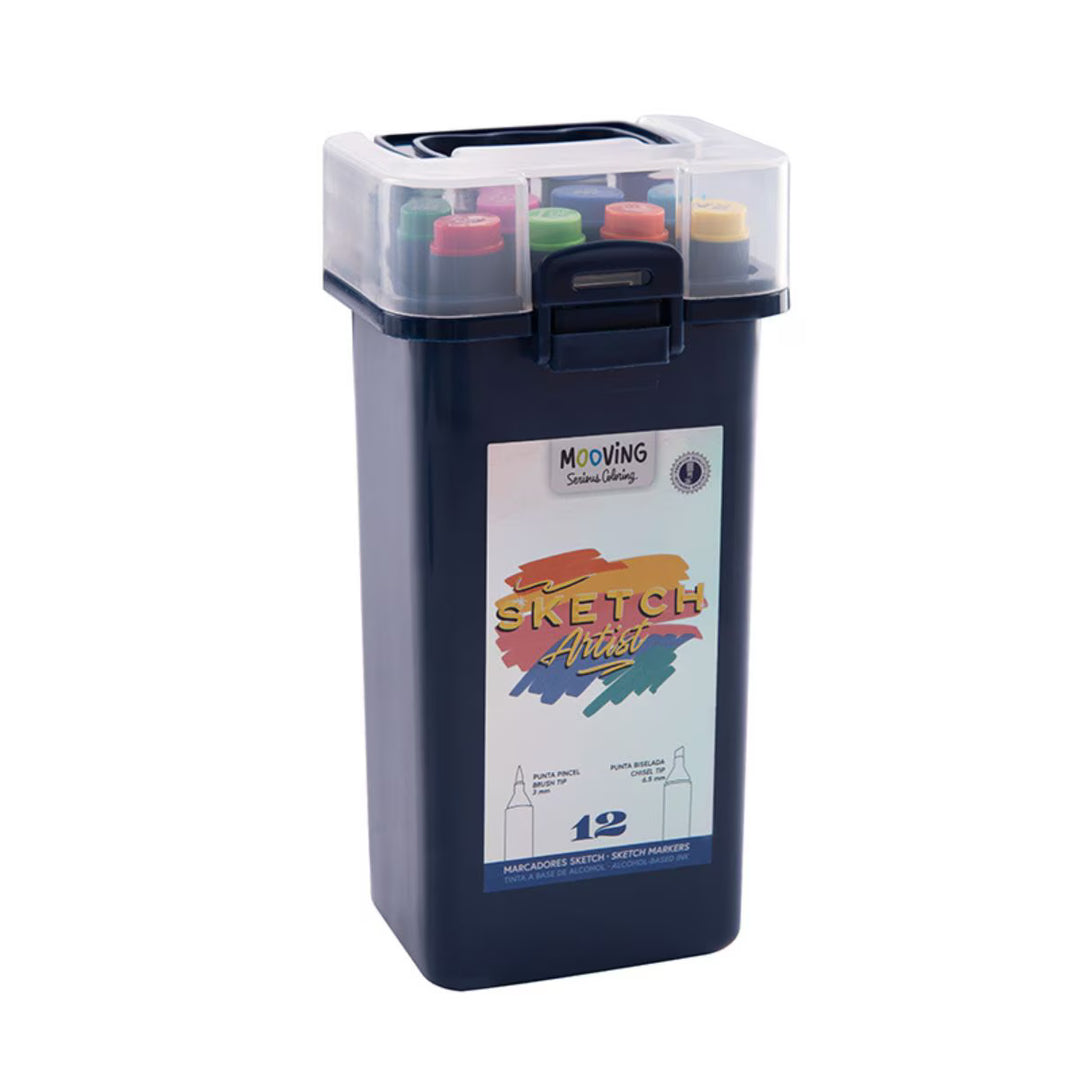 Caja 12 marcadores sketch doble punta