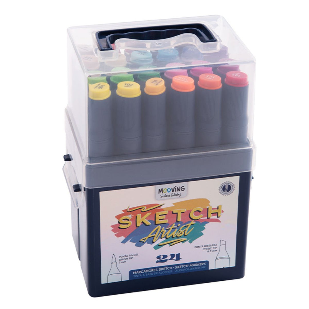 Caja 24 marcadores sketch doble punta