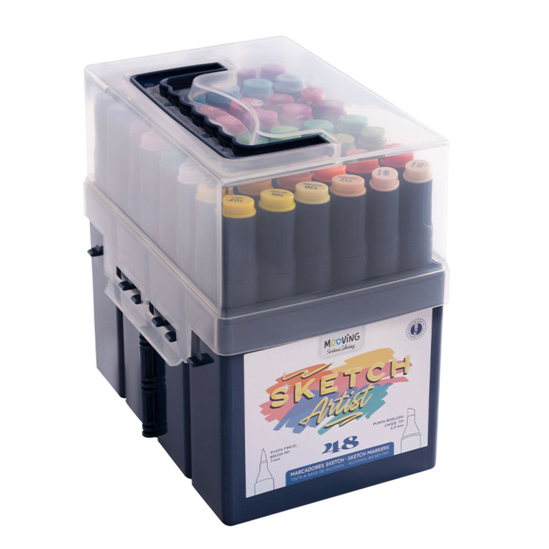 Caja 48 marcadores sketch doble punta