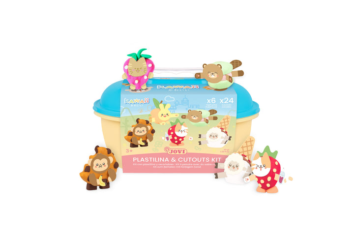 Cofre Kawaii plastilina + recortables